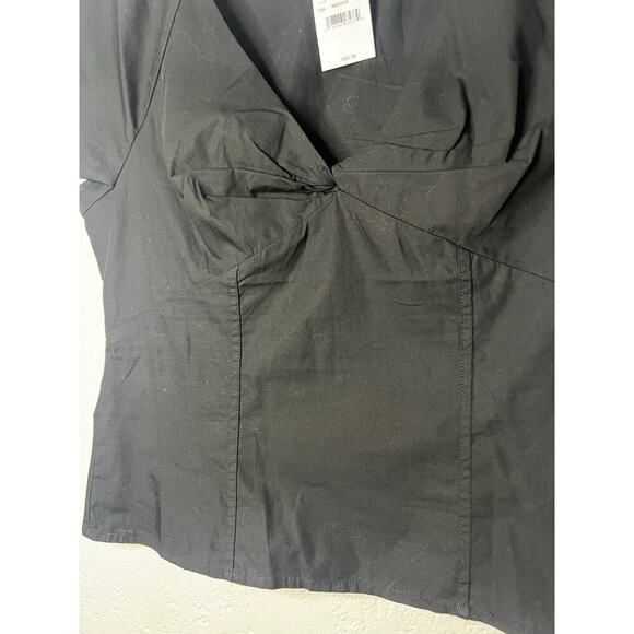 Madewell Twist-Front Seamed Top in Poplin Size 4 - Picture 4 of 6